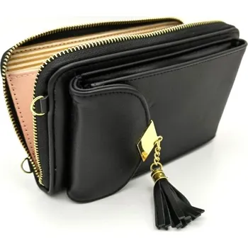 Kabelka Malina Ozdobná peněženka a kabelka 2v1, různé barvy A19-OZ Barva: Černá