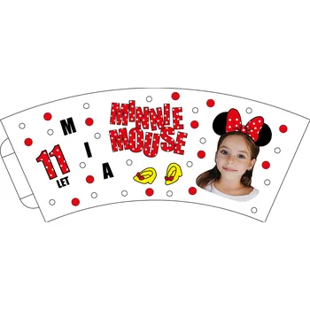 Party nádobí Personal Personalizované papierové poháre 6 ks - Minnie Mouse