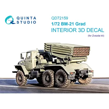 Plastikový model Quinta studio 1/72 BM-21 Grad 3D-Print.&col. Interior (ZVE)