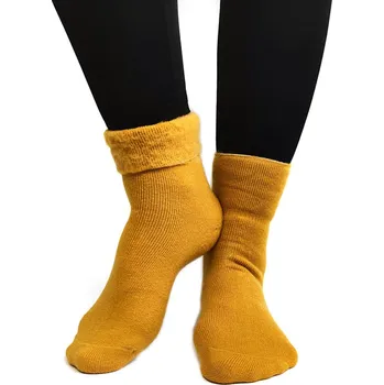 Dámské ponožky Dámské vlněné ponožky hořčicové, VELIKOST 39 - 42