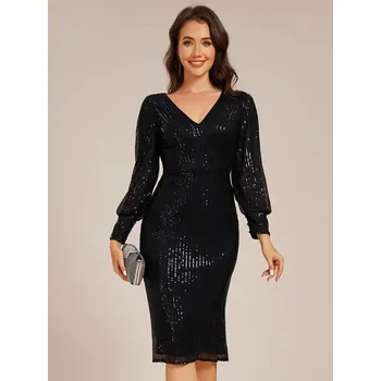 Dámské šaty Ever Pretty krátké černé šaty 2268 Velikost: 4XL / 48 / 16 / 20