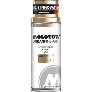 Barva ve spreji Metalický sprej MOLOTOW Fine Art Effect 400ml, zlatý