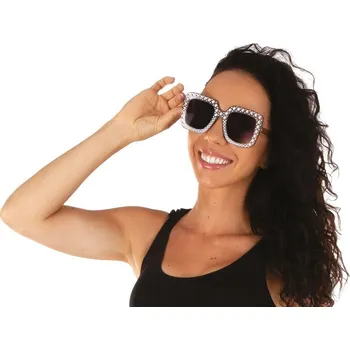 Karnevalový doplněk Disco brýle stříbrné