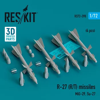 Plastikový model Reskit 1/72 R-27 (R/T) missiles (MiG-29, Su-27) (4 pcs.)