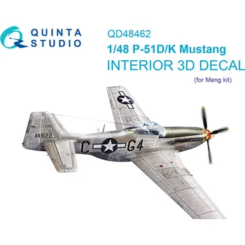 Plastikový model Quinta studio 1/48 P-51D/K 3D-Print.&col. Interior (MENG)