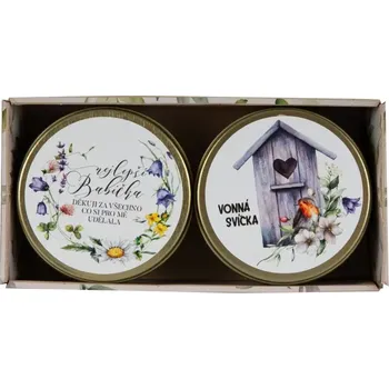 Svíčka Dárkové balení svíček v krabičce 2ks - Nejlepší babička