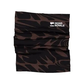 Šátek Mons Royale Daily Dose Merino Flex Neckwarmer Signal Lost Cedar hnědá