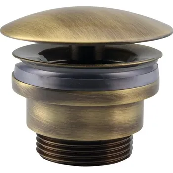 Silfra Umyvadlová výpust 5/4“, neuzavíratelná, velká zátka, 5-55mm, bronz