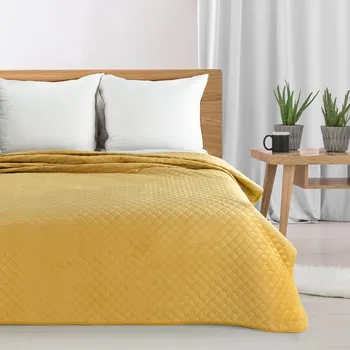 Přehoz na lůžko PŘEHOZ NA POSTEL ARIEL 170X210 CM HOŘČICOVÝ