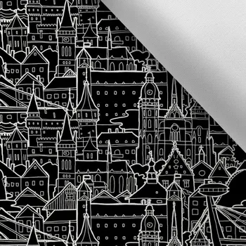 Látka s potiskem kočárkovina TD/NS I love Slovakia černá by Takoy®