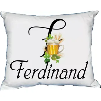Dekorativní polštářek Polštář s pánským jménem FERDINAND Žlutá (polštářek pánské jméno )