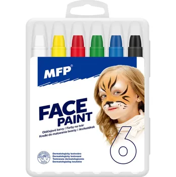 Karnevalový doplněk Barvy na obličej - make-up 6ks set