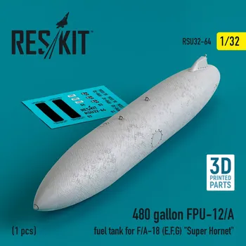 Plastikový model Reskit 1/32 480 gallon FPU-12/A fuel tank F/A-18 (E,F,G)