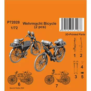 Plastikový model CMK 1/72 Wehrmacht Bicycle (2 pcs.) 3D-Print