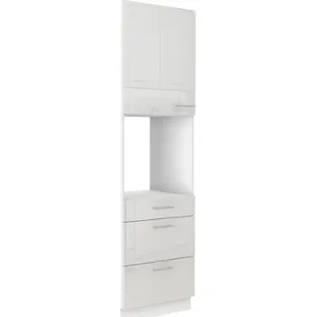 Šatní skříň Vysoká skříň na vestavnou troubu LARA WHITE 60 DPS-210 3S 1F