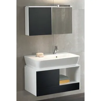 Umyvadlo Sanindusa ADVANCE Umyvadlo 90x52x17 cm, keramické, černé 127320CR OUTLET