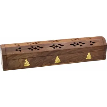 Čajovna Sattva Dřevěný box stojan na vonnou tyčinku Buddha