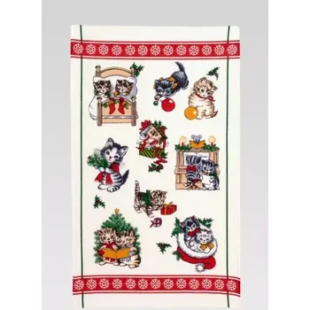 Utěrka VÁNOČNÍ UTĚRKA 42x70 KOČIČKY