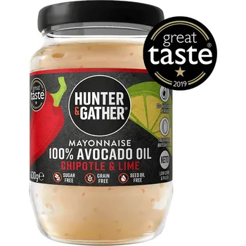 Majonéza Hunter a Gather | Avokádová majonéza - Spicy Chipotle Obsah: 630 g nejoblíbenější báječná zauzená a pikantní příchuť