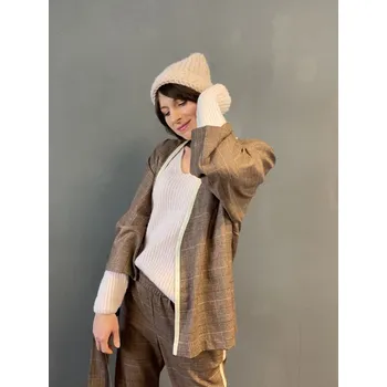 Dámské sako Sako So Comfy Monte Baldo pudrové v kostce Velikost: 36