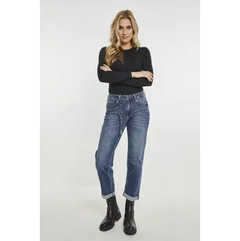 Dámské kalhoty Kalhoty Para Mi Bobby 212091-D153 středně modré volné džíny Velikost: 32