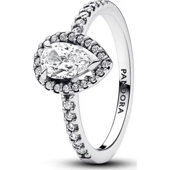 Prsten Prsten PANDORA Třpytivá aureola ve tvaru hrušky 52 192835C01-52