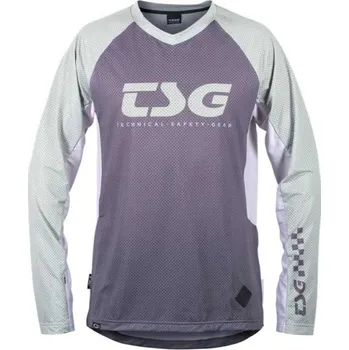cyklistický dres TSG Dres Breeze Jersey dlouhý rukáv limegrey M