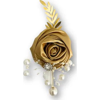 Svatební dekorace Lean Svatební pírko 1 ks zlatá