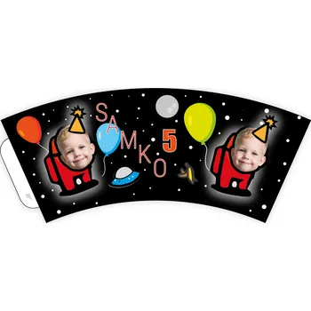 Party nádobí Personal Personalizované papierové poháre 6 ks - Among Us