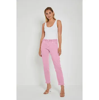 Dámské kalhoty Kalhoty Para Mi Bowie 005244 - 440 růžové kalhoty s vyšším pasem Velikost: 38