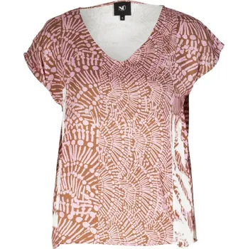 Dámská halenka Halenka Nu Denmark 8005-40 růžová se vzorem Velikost: 40