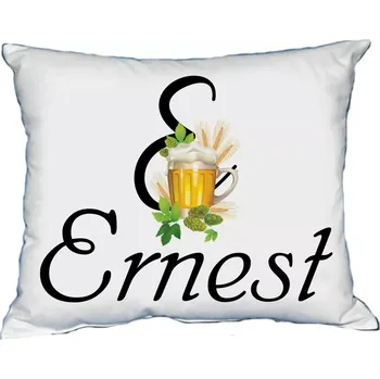 Dekorativní polštářek Polštář s pánským jménem ERNEST Černý (polštářek pánské jméno )