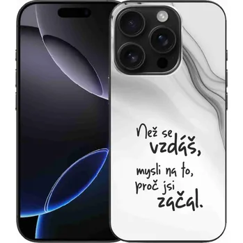 Pouzdro na mobilní telefon Gelový kryt mmCase na iPhone 16 Pro - citát 2 bílé pozadí