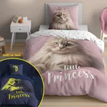 Povlečení Kočka Little Princess svítící 140x200 cm