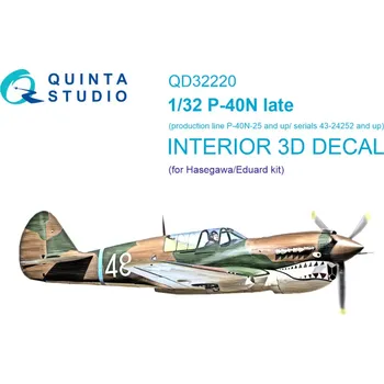 Plastikový model Quinta studio 1/32 P-40N late 3D-Print.&col. Interior (HAS/EDU)