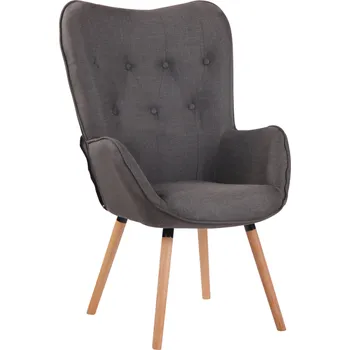 Křeslo Relaxační křeslo Eccles - látkové čalounění | tmavě šedé