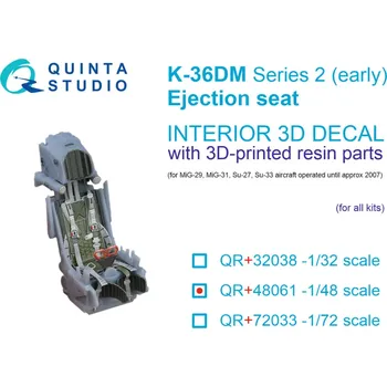 Plastikový model Quinta studio 1/48 K-36DM Series2 (early) ejection seat