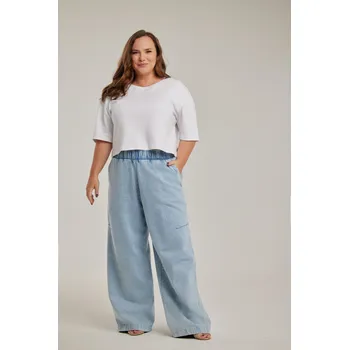 Dámské kalhoty Kalhoty Tova Keri modré volné džíny Velikost: 40