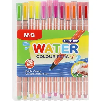 Akvarelové fixy M&G šestihranné, 24ks