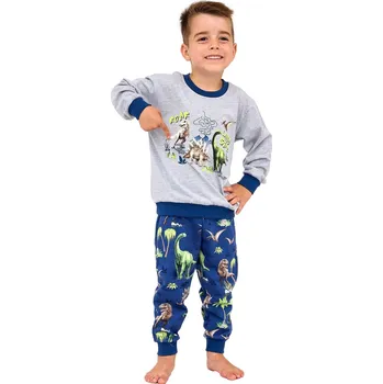 Dětské&nbsp;pyžamo CORNETTE 593/163 DINOSAUR modrá 146/152 0