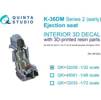 Plastikový model Quinta studio 1/32 K-36DM Series2 (early) ejection seat
