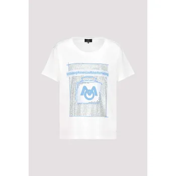 Dámské tričko Tričko Monari 7747 bílo-modré s aplikacemi Velikost: 36