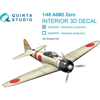 Plastikový model Quinta studio 1/48 A6M2 Zero Mitsubishi Production 3D&col.Inter.
