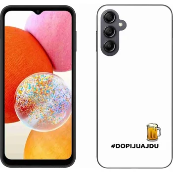 Pouzdro na mobilní telefon Gelový kryt mmCase na Samsung Galaxy A14 4G/5G - pivní motiv 1 bílé pozadí