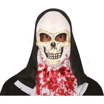 Karnevalová maska Guirca Maska jeptišky s lebkou