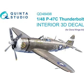 Plastikový model Quinta studio 1/48 P-47C Thunderbolt 3D-Print.&col.Int. (DORA)