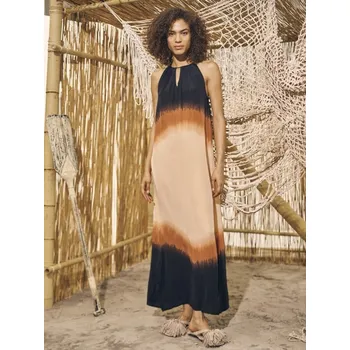 Dámské šaty NÜ Denmark Šaty Nu Denmark 8013-23 meruňkové mix dlouhé Velikost: 34