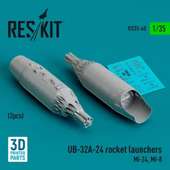 Plastikový model Reskit 1/35 UB-32A-24 rocket launchers (Mi-24, Mi-8)
