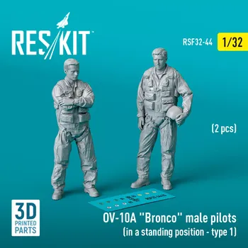 Plastikový model Reskit 1/32 OV-10A 'Bronco' male pilots standing Type 1