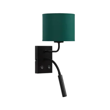 Nástěnné svítidlo Eltap Moderní nástěnná lampička Vespillo 2, 18x26x38cm zelená/zlatá